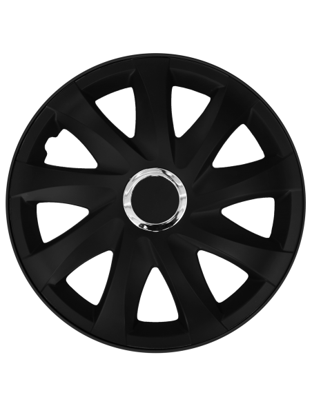 Kołpaki samochodowe DRIFT czarny-mat 14 cali- komplet 4szt