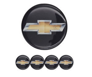 Emblematy CHEVROLET Dekielki 55mm 60mm 4 szt Przyklejane, 3D Aluminiowe 6 Projekt bez nazwy 27