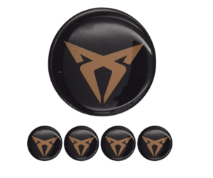 Emblematy CUPRA Dekielki 55mm 60mm 4 szt Przyklejane, 3D Aluminiowe 6 Projekt bez nazwy 30