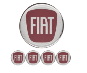 Emblematy FIAT nowy model Dekielki 55mm 60mm 4 szt Przyklejane, 3D Aluminiowe 6 Projekt bez nazwy 32