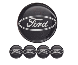 Emblematy FORD czarny Dekielki 55mm 60mm 4 szt Przyklejane, 3D Aluminiowe 6 Projekt bez nazwy 34