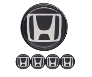Emblematy HONDA Dekielki 55mm 60mm 4 szt Przyklejane, 3D Aluminiowe 6 Projekt bez nazwy 36
