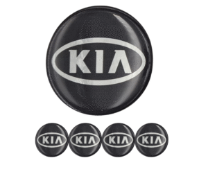 Emblematy KIA Dekielki 55mm 60mm 4 szt Przyklejane, 3D Aluminiowe 6 Projekt bez nazwy 38