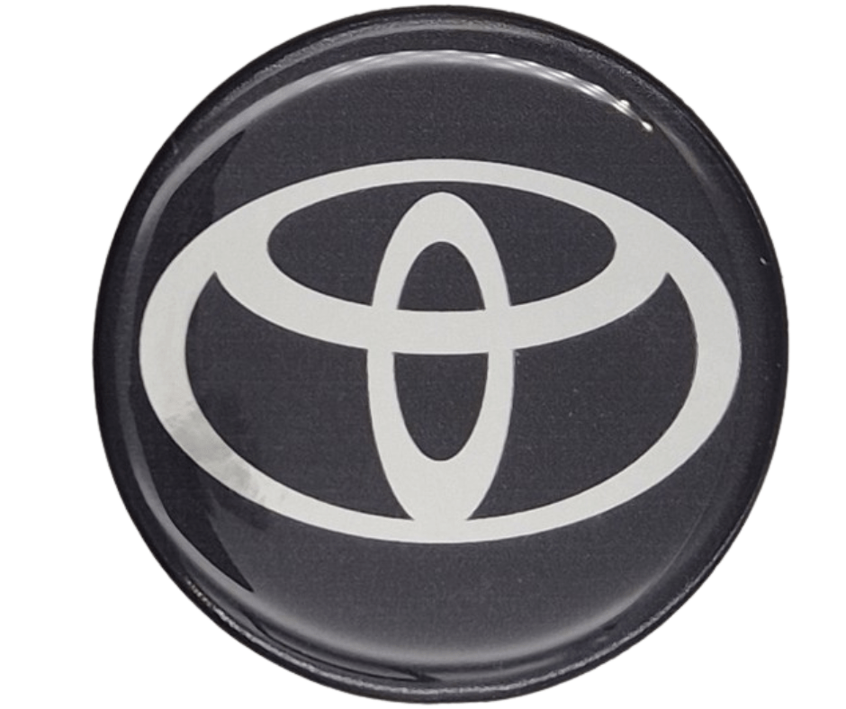 Emblematy TOYOTA Dekielki 55mm 60mm 4 szt Przyklejane, 3D Aluminiowe 3 Emblematy TOYOTA Dekielki 55mm 60mm 4 szt Przyklejane, 3D Aluminiowe - obrazek 3