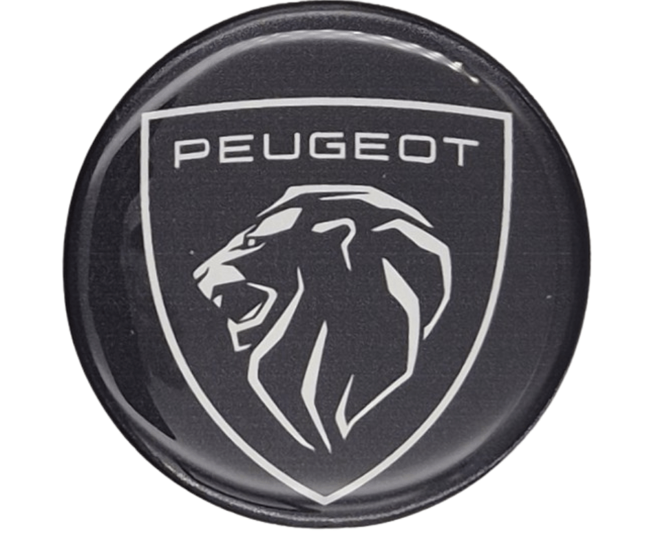 Emblematy PEUGEOT nowy model Dekielki 55mm 60mm 4 szt Przyklejane, 3D Aluminiowe 3 Emblematy PEUGEOT nowy model Dekielki 55mm 60mm 4 szt Przyklejane, 3D Aluminiowe - obrazek 3