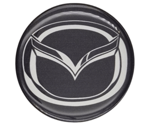 Emblematy MAZDA Dekielki 55mm 60mm 4 szt Przyklejane, 3D Aluminiowe 5 Projekt bez nazwy 76
