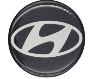 Emblematy HYUNDAI Dekielki 55mm 60mm 4 szt Przyklejane, 3D Aluminiowe 5 Projekt bez nazwy 78