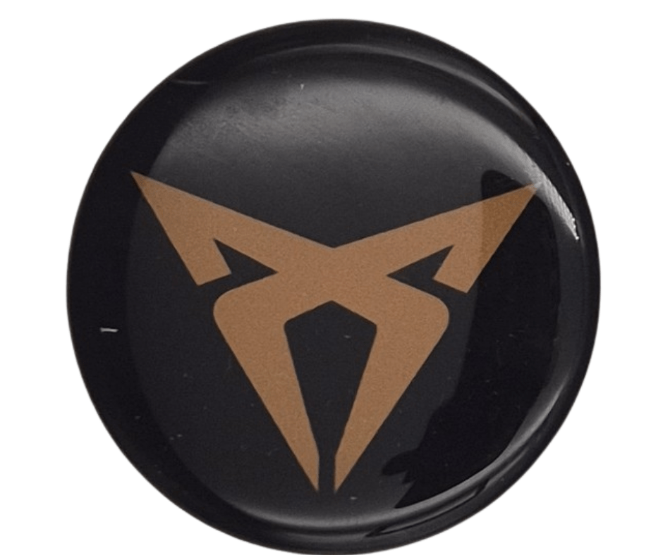 Emblematy CUPRA Dekielki 55mm 60mm 4 szt Przyklejane, 3D Aluminiowe 3 Emblematy CUPRA Dekielki 55mm 60mm 4 szt Przyklejane, 3D Aluminiowe - obrazek 3