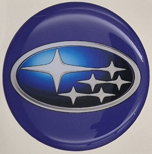 Emblematy SUBARU Dekielki 55mm 60mm 4 szt Przyklejane, 3D Aluminiowe 4 Emblematy SUBARU Dekielki 55mm 60mm 4 szt Przyklejane, 3D Aluminiowe - obrazek 4