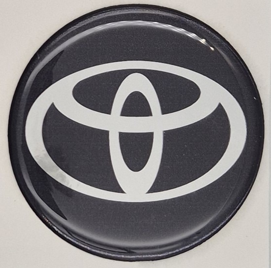 Emblematy TOYOTA Dekielki 55mm 60mm 4 szt Przyklejane, 3D Aluminiowe 4 Emblematy TOYOTA Dekielki 55mm 60mm 4 szt Przyklejane, 3D Aluminiowe - obrazek 4